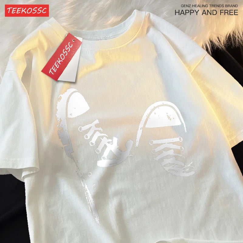 Unisex Canvas Shoe Vintage T‑Shirt