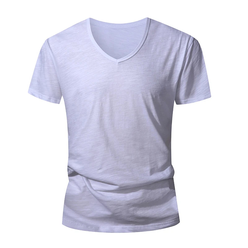 Men’s 100% Cotton T‑Shirt – Soft High‑Quality Summer Short‑Sleeve Tee (Black/White Casual Top)