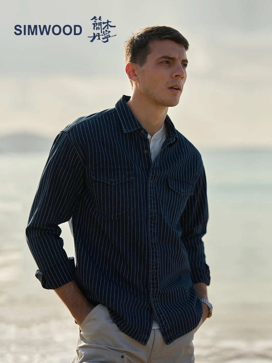 SIMWOOD Oversize Denim Shirt