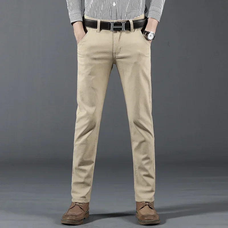 Men’s Casual Elastic Straight Pants