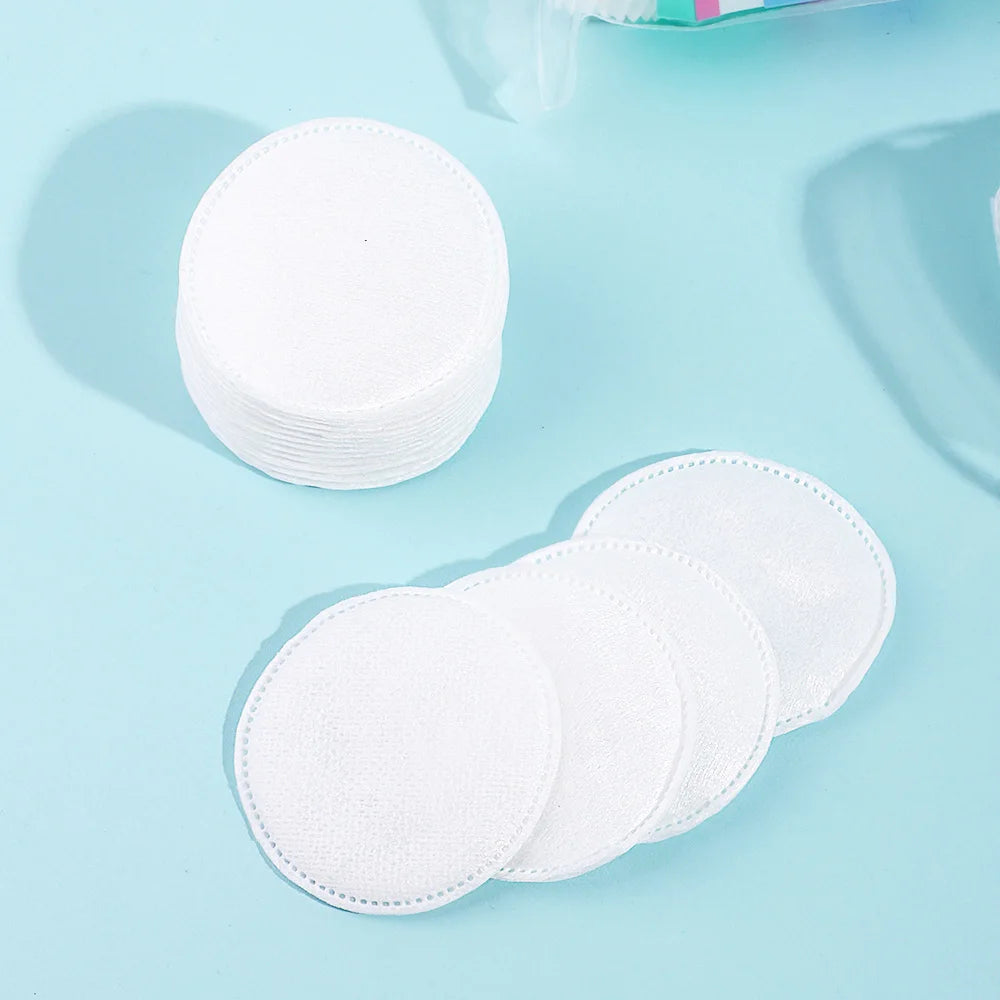 100pcs Soft & Breathable Makeup Remover Pads – Double‑Sided Textured Cotton Rounds for Daily Cleansing