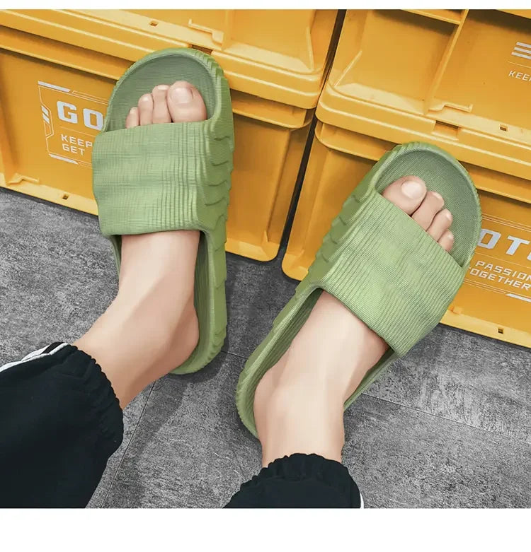 Unisex Summer EVA Platform Slippers — Soft‑Sole Open‑Toe Beach Slides for Women & Men (Sizes 29–46)