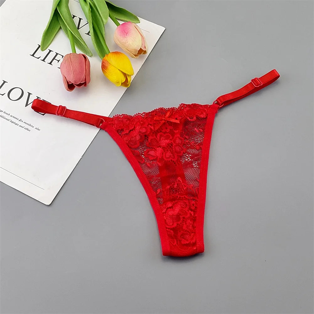 5‑Pack Lace Adjustable Thongs