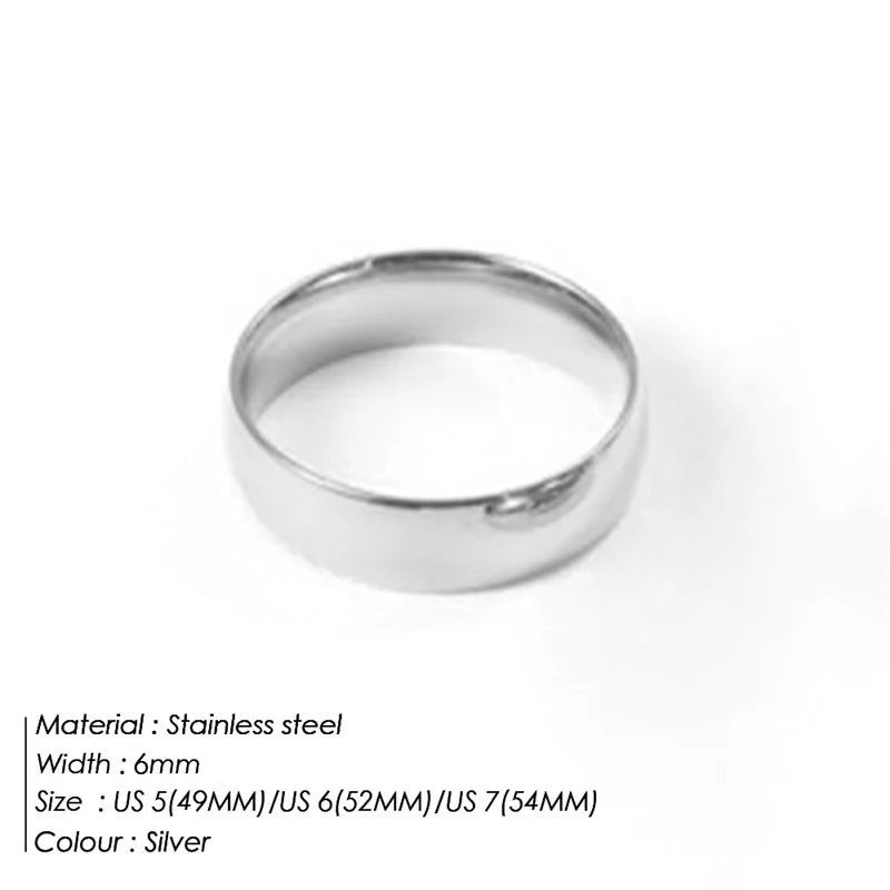 eManco Simple Stainless Steel Women's Rings Gold-plated Round Ring Girl's Jewelry Gift Factory Outlet