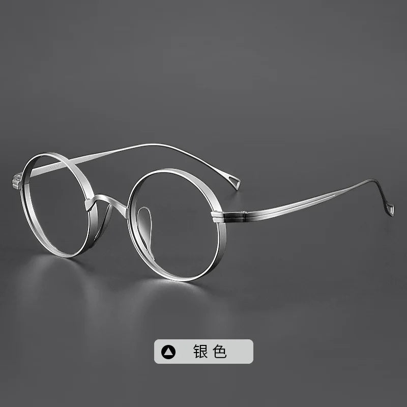 Ultra-Light Japanese Pure Titanium Glasses Frame For Men Retro Small Frame Myopia Eyeglasses Flat Spectacle prescription Frames