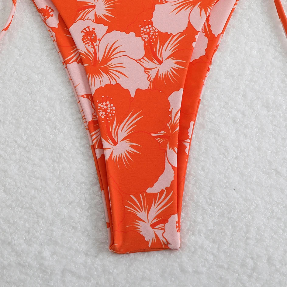 Trendy Two‑Piece Thong Swimsuit