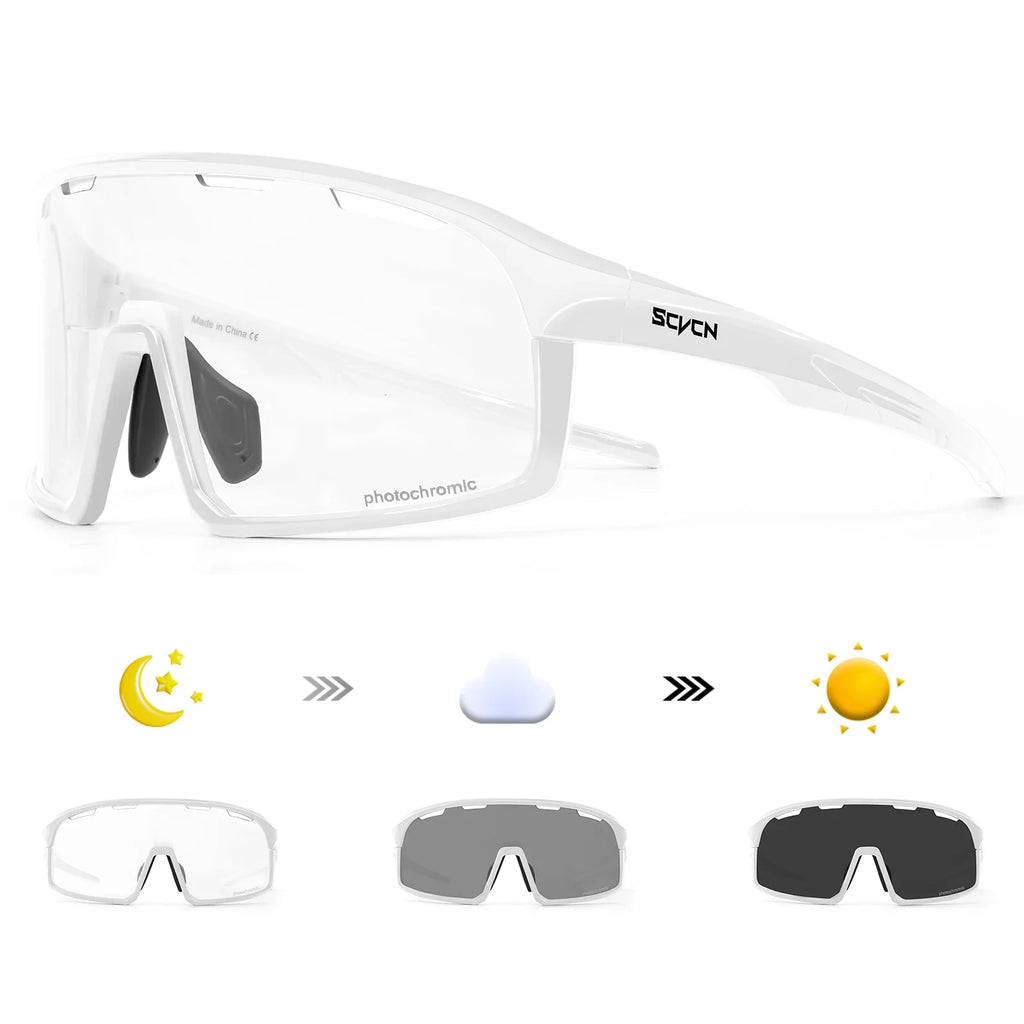 Scvcn Photochromic Mountaineering Sunglasses Outdoor Hiking Sports Glasses for Men's Cycling Sunglasses Leisure Travel Goggles