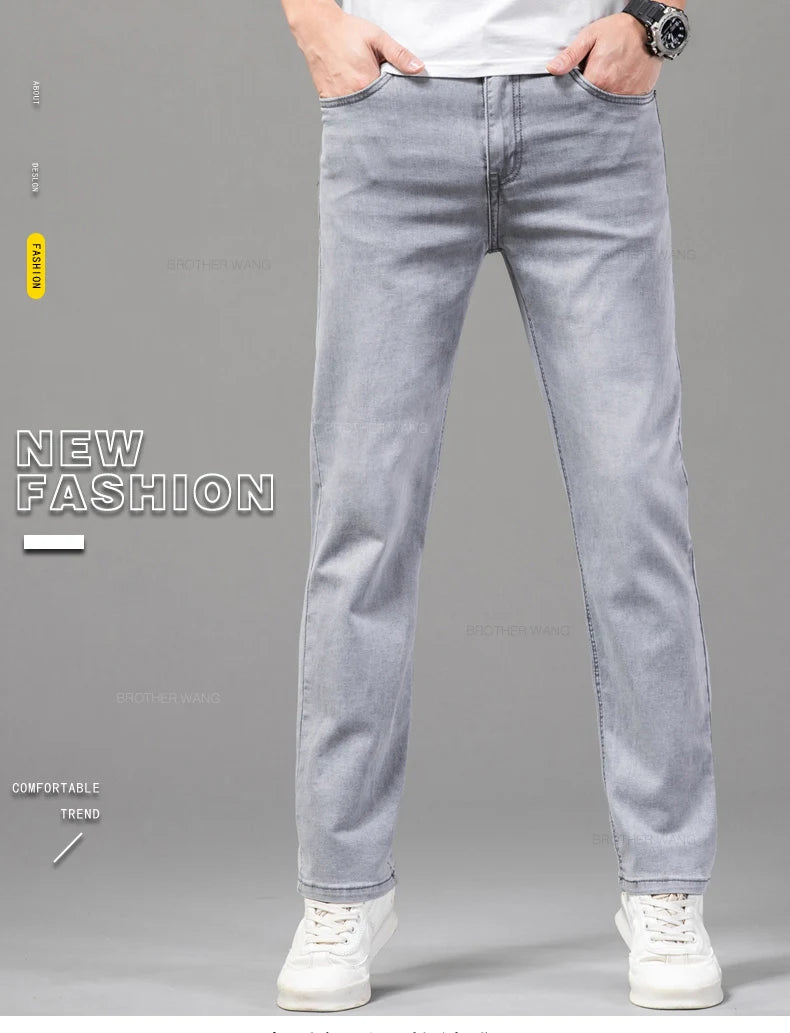 Summer Thin Straight Jeans