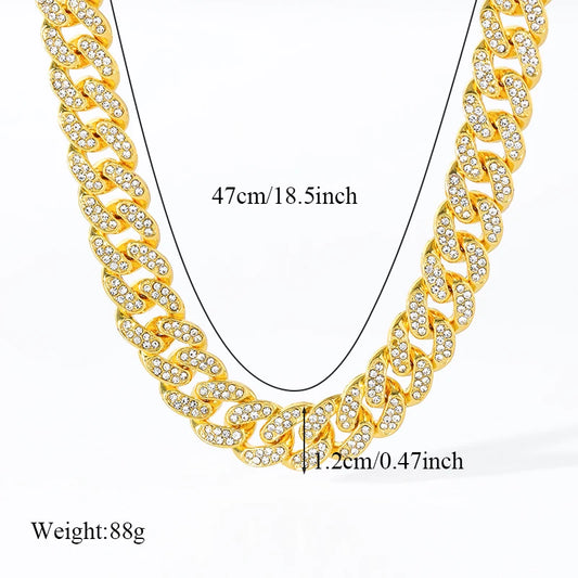 EILIECK 316L Stainless Steel White Chain Necklace For Women Girl Fashion New Party Gift Thick Neck Chain Waterproof Jewelry