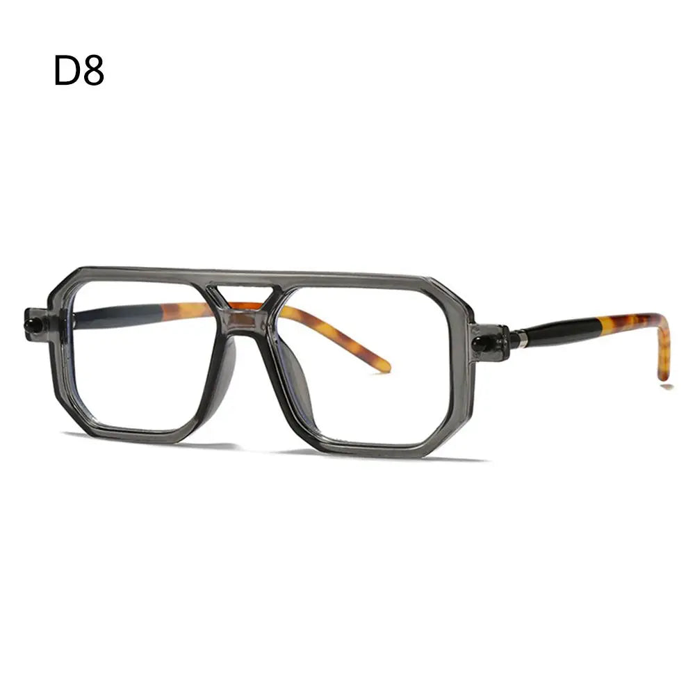 Retro Double Bridge Women Sunglasses Fashion Leopard Irregular Square Sun Glasses Men Trendy Street Wear Shades UV400 Eyewear