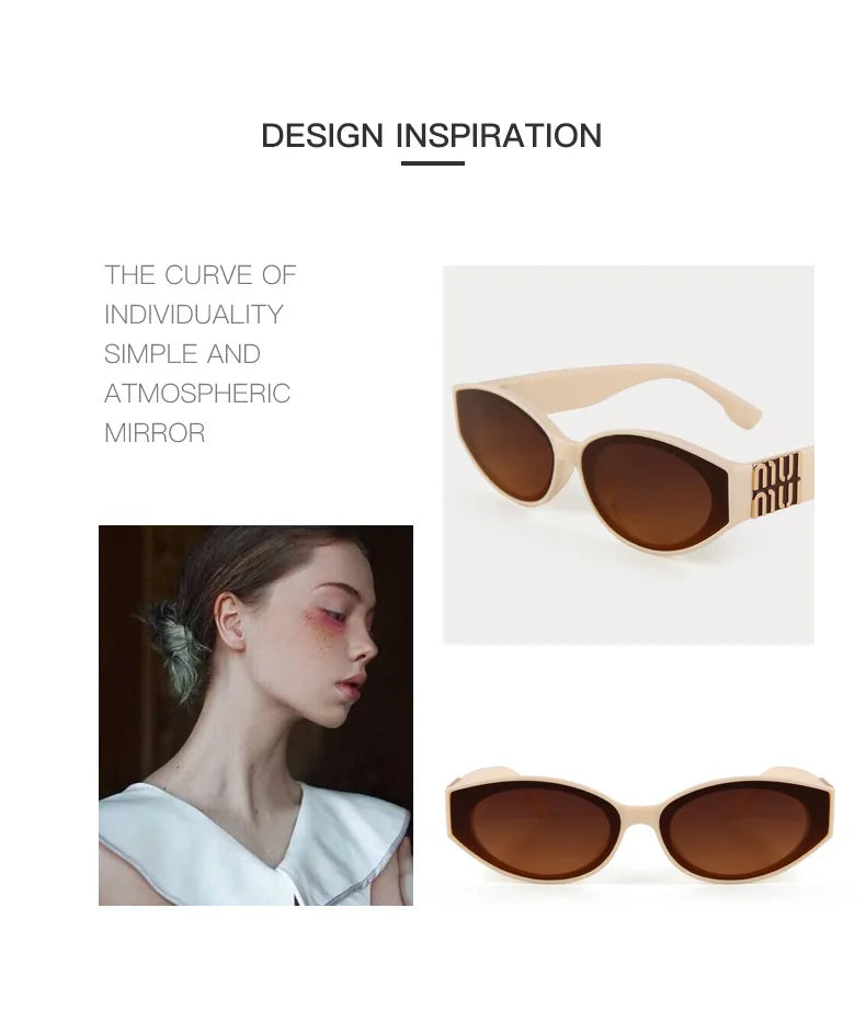 Glamour Fashion Luxury Oval Sunglasses