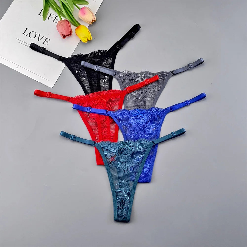 5‑Pack Lace Adjustable Thongs