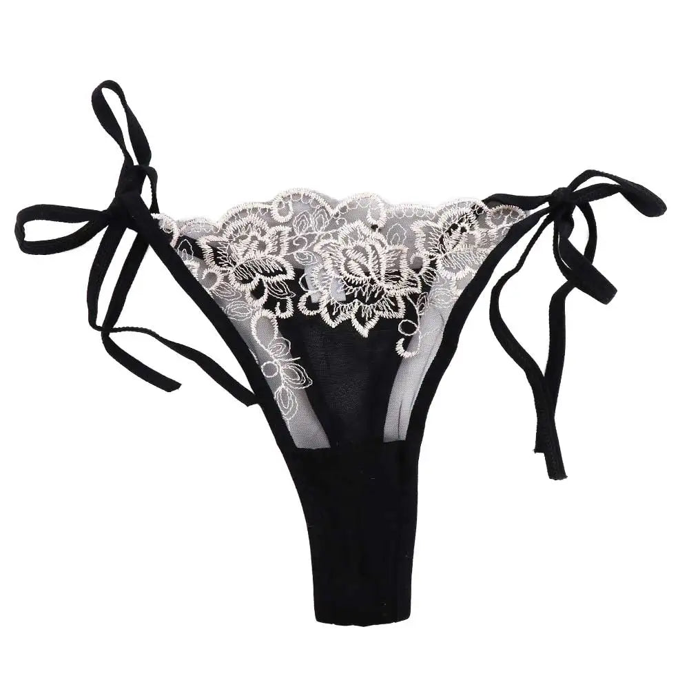 Low‑Waist Transparent Mesh Briefs