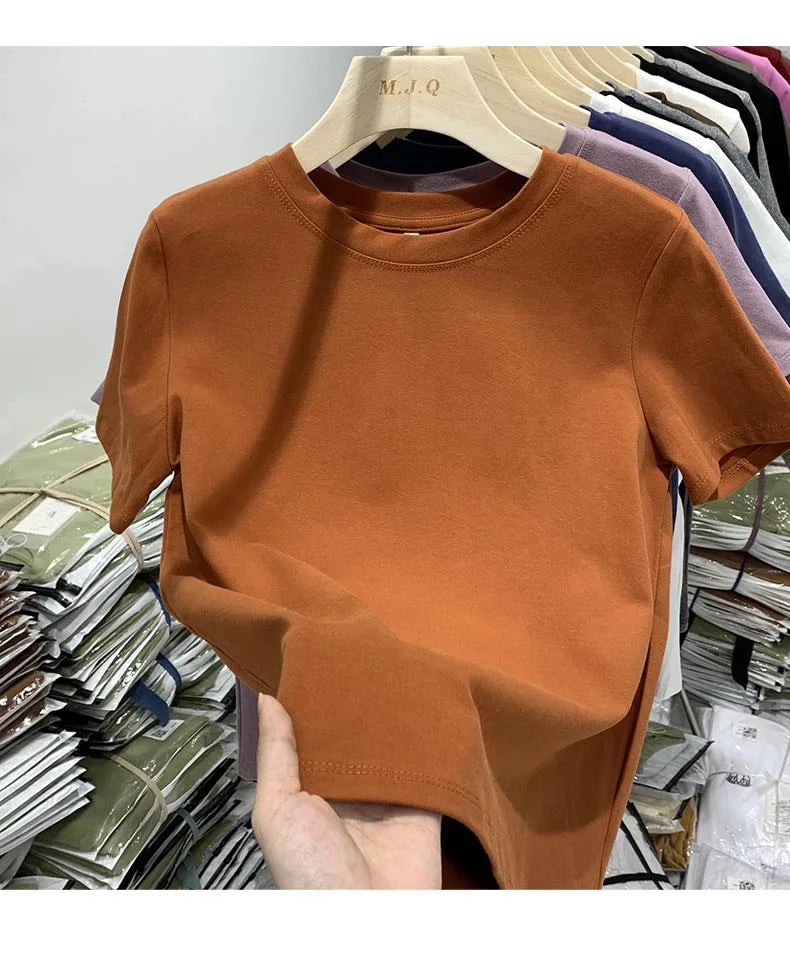 Women’s Y2K Short‑Sleeve T‑Shirt – Trendy Spring Tee for Girls & Women