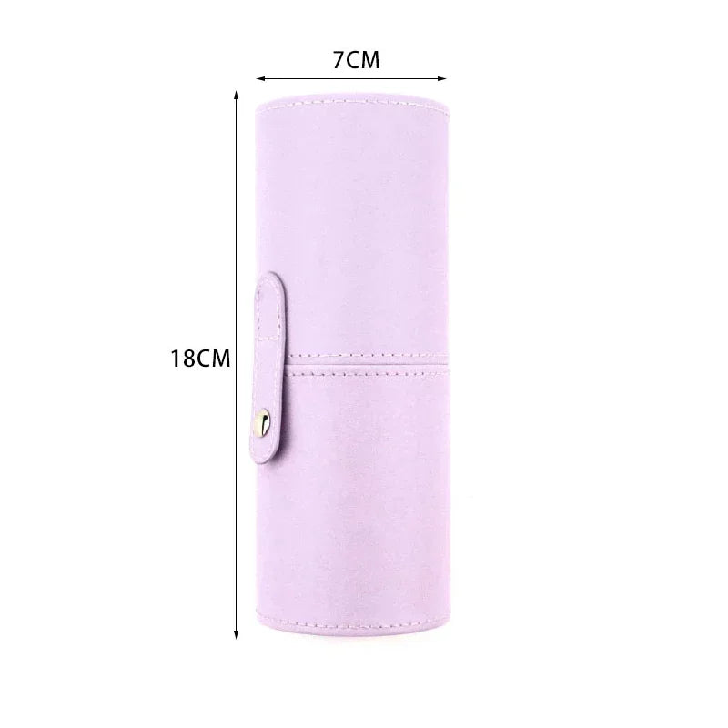 Makeup Brushes Holder Bag Portable Travel PU Marbling Empty Container Storage Cosmetics Brush Pen Brushes Organizer Makeup Tools