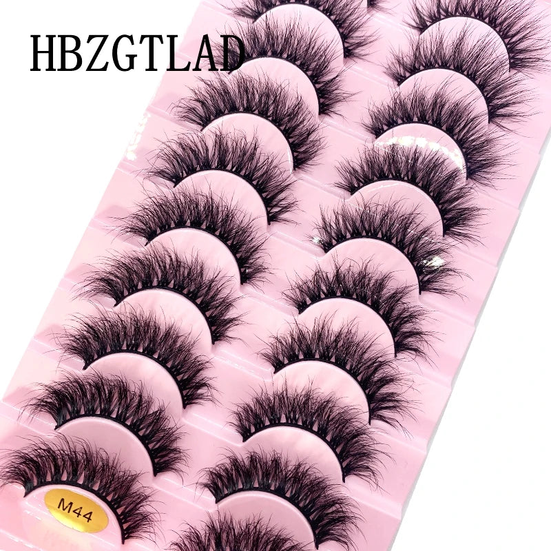 HBZGTLAD New 10 Pairs Natural False Eyelashes Fake Lashes Long Makeup 3d Mink Lashes Extension Eyelash Mink Eyelashes for Beauty