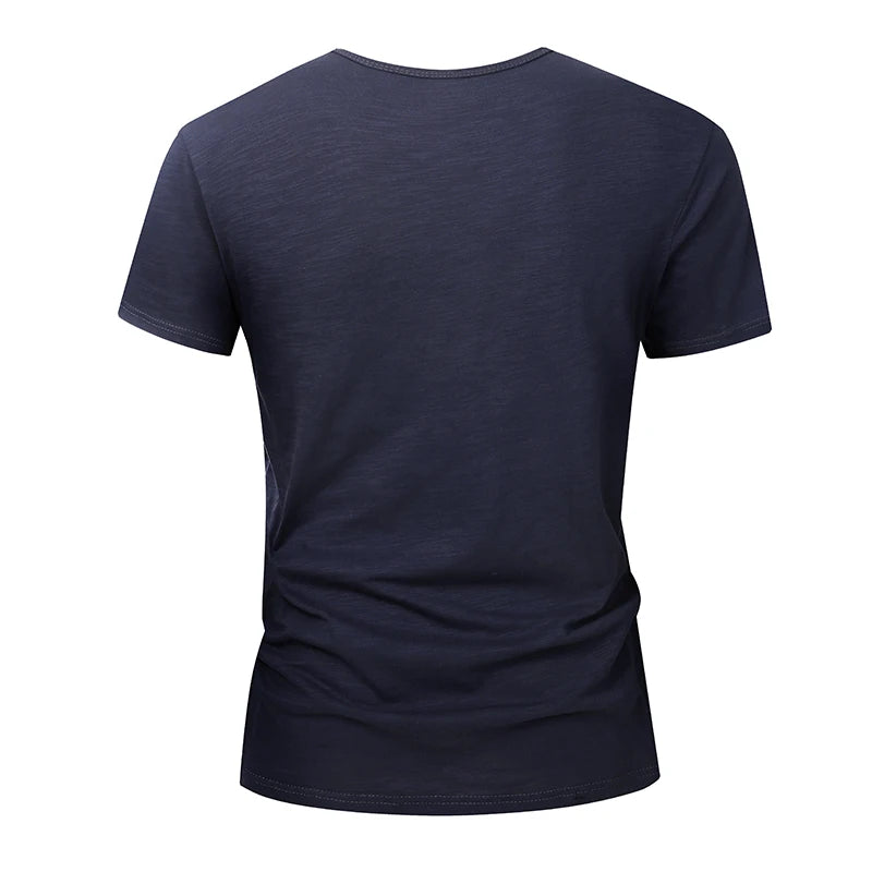 Men’s 100% Cotton T‑Shirt – Soft High‑Quality Summer Short‑Sleeve Tee (Black/White Casual Top)