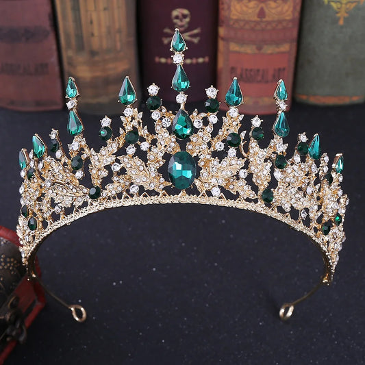 Baroque Crystal Tiaras And Crowns Rhinestone Prom Diadem Crown For Women Bridal Wedding Hair Accessories Jewelry Crown Tiara