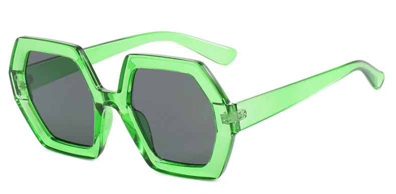 Square Irregular Sunglasses Women Oversized Polygon Luxury Yellow Shades Sun Glasses Female Elegant Polygon Eyewear UV400