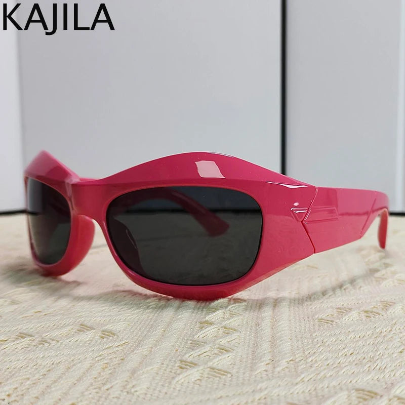 Cyber Y2K Punk Sunglasses Women Men Sports Square Sun Glasses for Ladies 2025 Luxury Brand Steampunk Sliver Eyewear Shades UV400