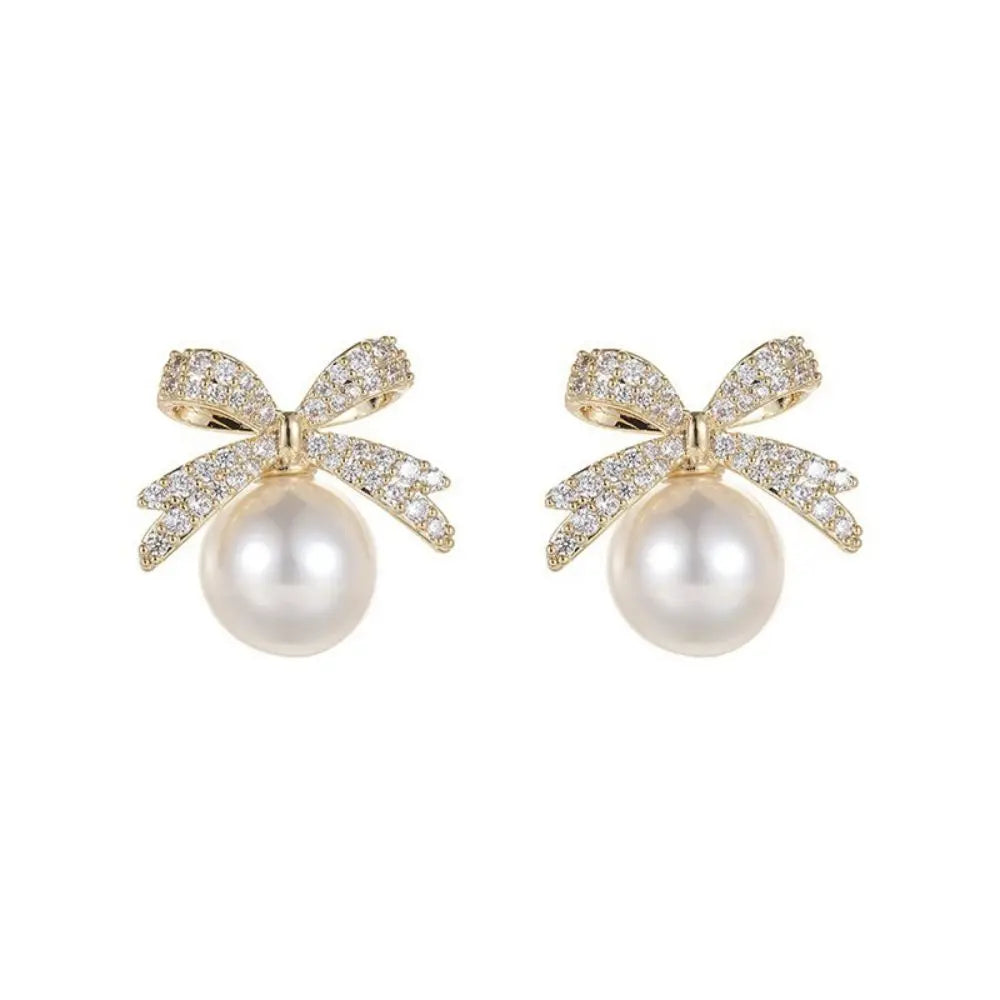 Newest S925 Silver Needle Fashion Pearl Stud Earrings Personality Trend Earring For Minimalist  Women Jewelry