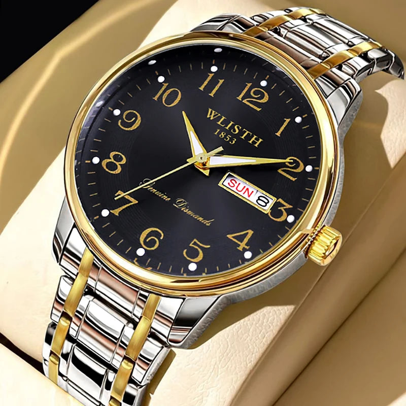 Quartz Watch Digital Elderly Professional Night Light Watch Calendar Waterproof Gift Watch