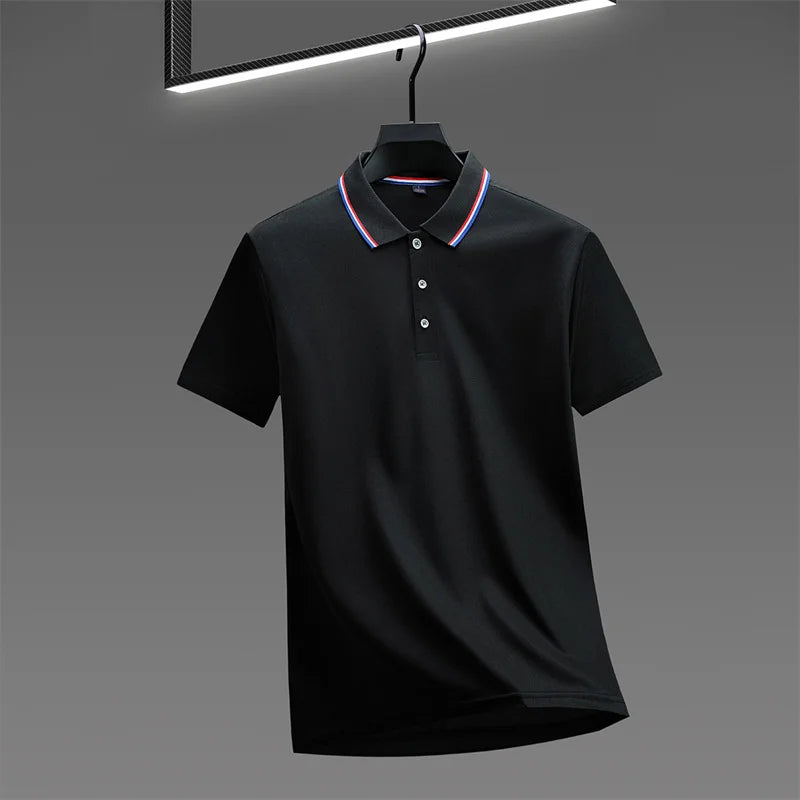 2025 Men’s Solid‑Color Polo Shirt – Summer Casual Short‑Sleeve Fashion Top | Comfortable & Versatile
