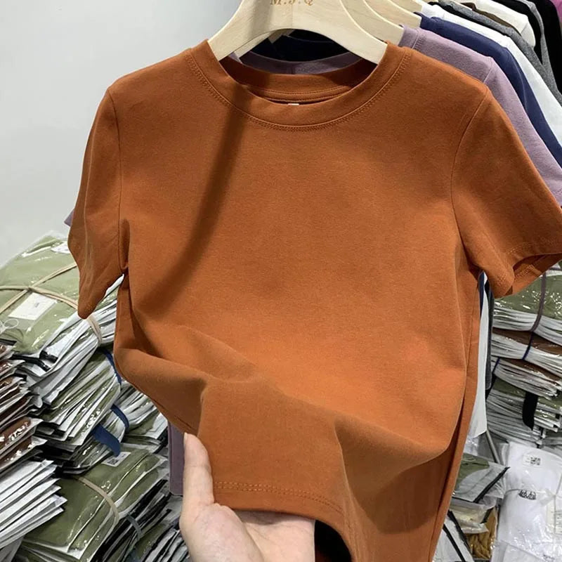 Women’s Y2K Short‑Sleeve T‑Shirt – Trendy Spring Tee for Girls & Women