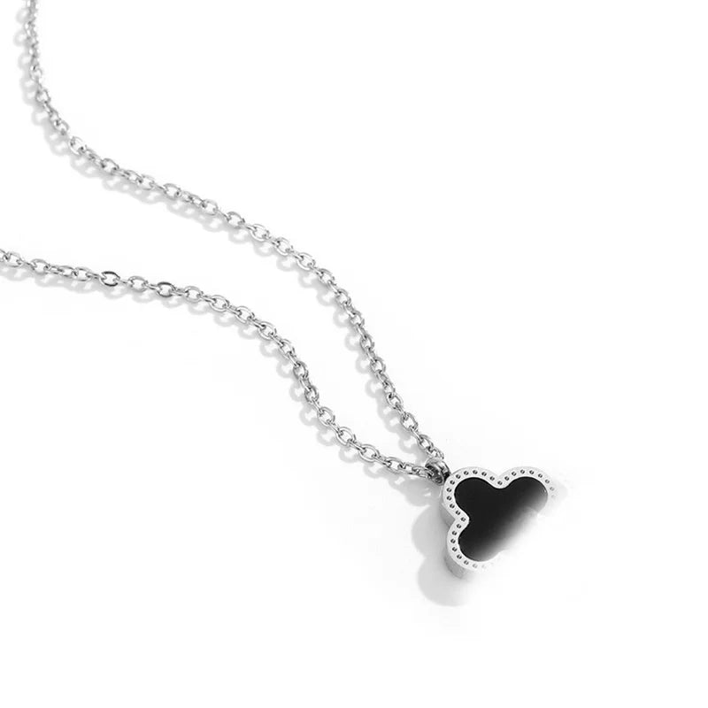 Stainless Steel Flower Four-leaf Clover Women's Bracelet Necklace Earrings Jewelry Gift