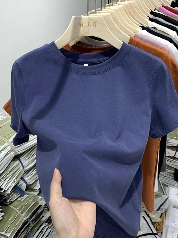 Women’s Y2K Short‑Sleeve T‑Shirt – Trendy Spring Tee for Girls & Women