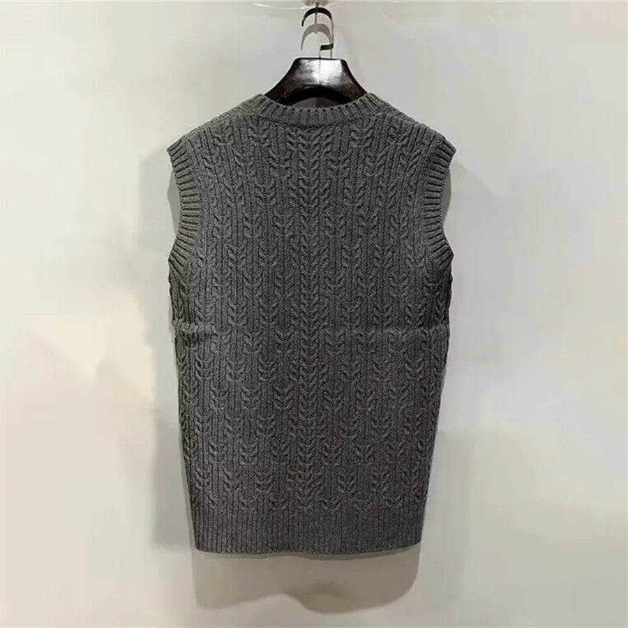V‑Neck Knit Sweater Vest