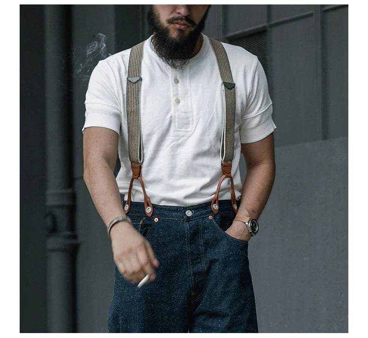 Rugged Bronson Retro Henry Collar Shirt