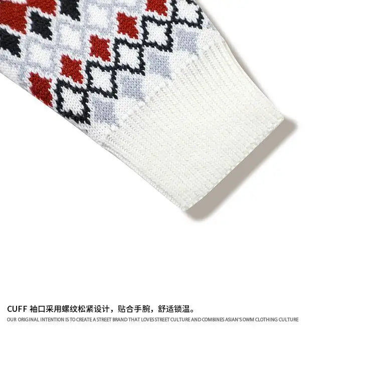 Men’s Japanese Retro Twist Christmas Sweater