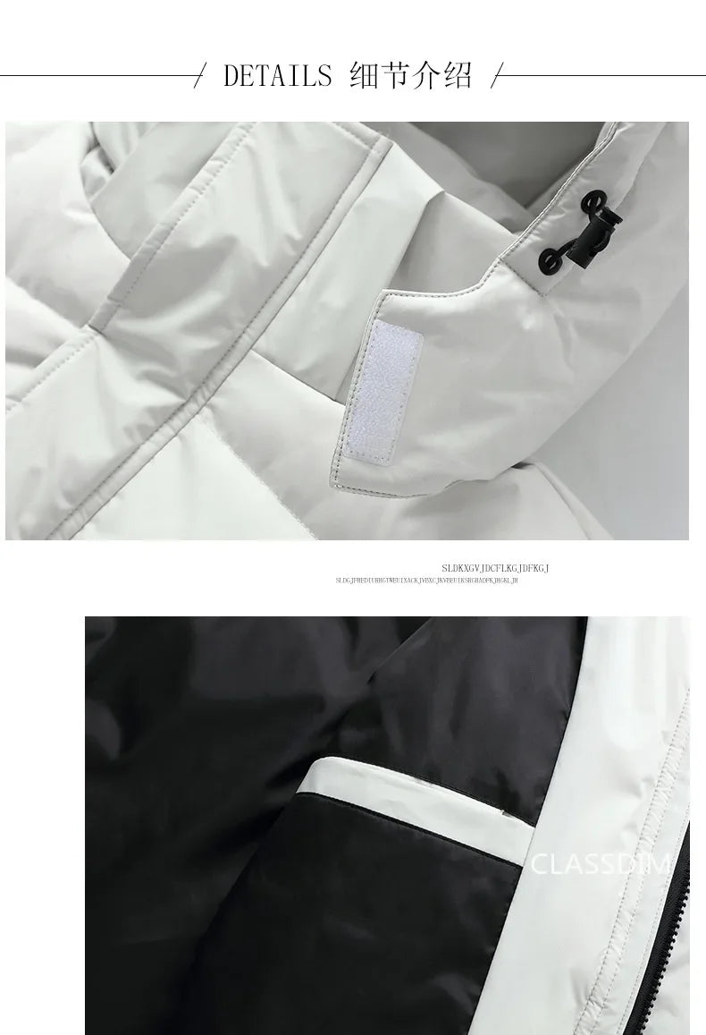New Winter Duck Down Coats Men Hooded Long Puffer Jackets Unisex Casual Parkas Quality Couples Outdoor Windproof Warm Jackets 3X
