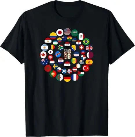 Worldwide Football 2026 Flags T‑Shirt