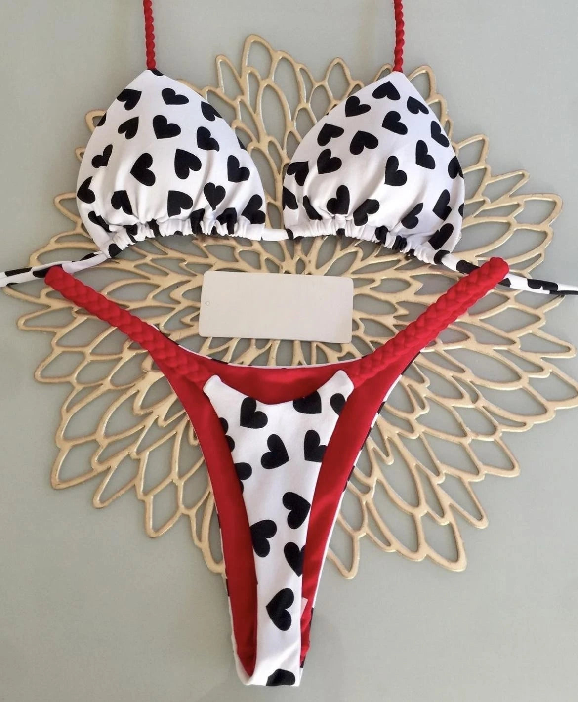 Zebra Print High‑Waist Brazilian Bikini