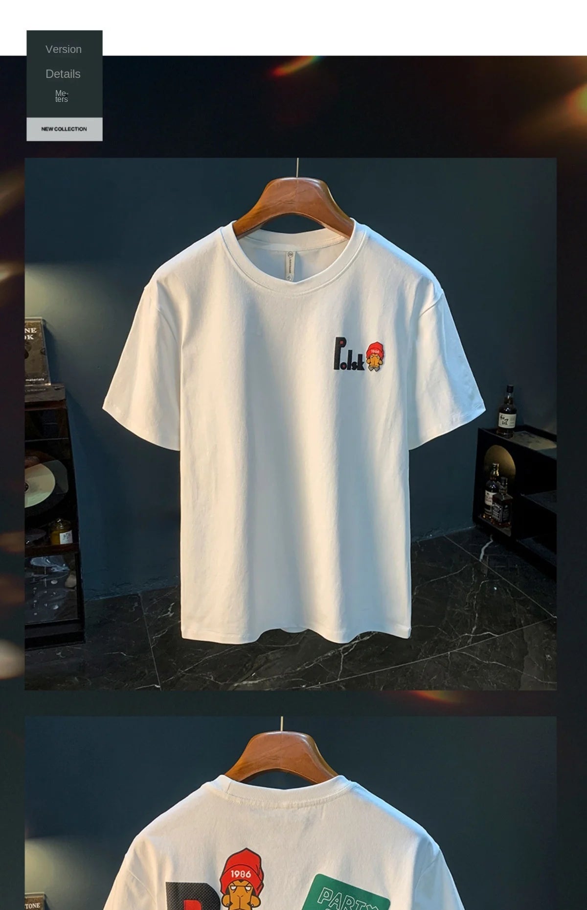 Short sleeved T-shirt with men's printed half sleeves, loose and comfortable, versatile and trendy clothes
