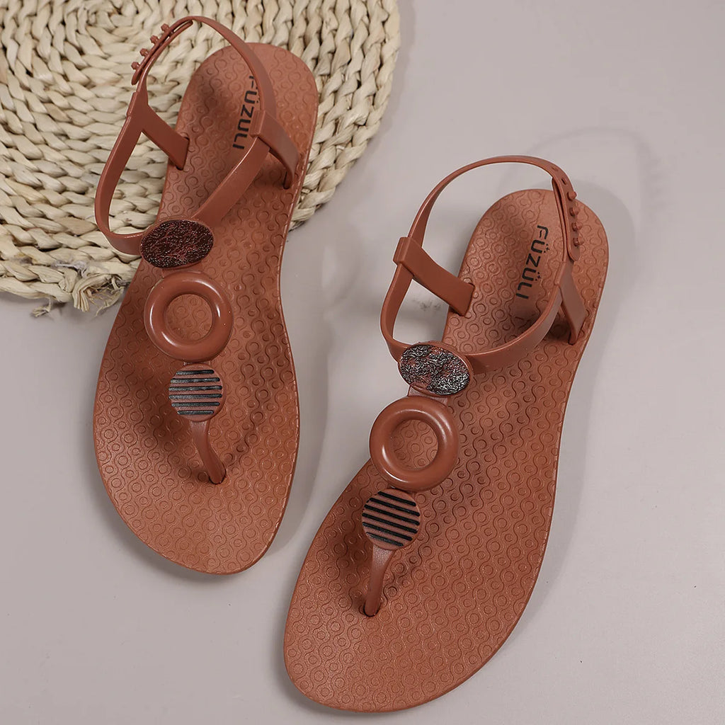 Women Sandals 2024 Summer Flat Shoes Female Bohemian Flip Flops Ladies Vacation Beach Sandales Girls Street Footwear