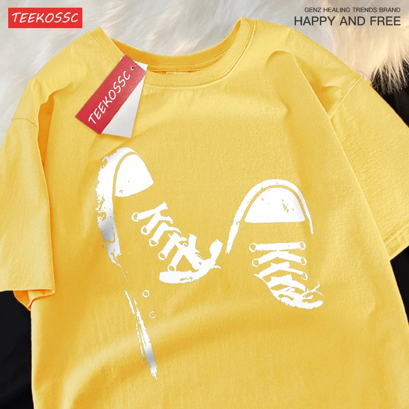 Unisex Canvas Shoe Vintage T‑Shirt