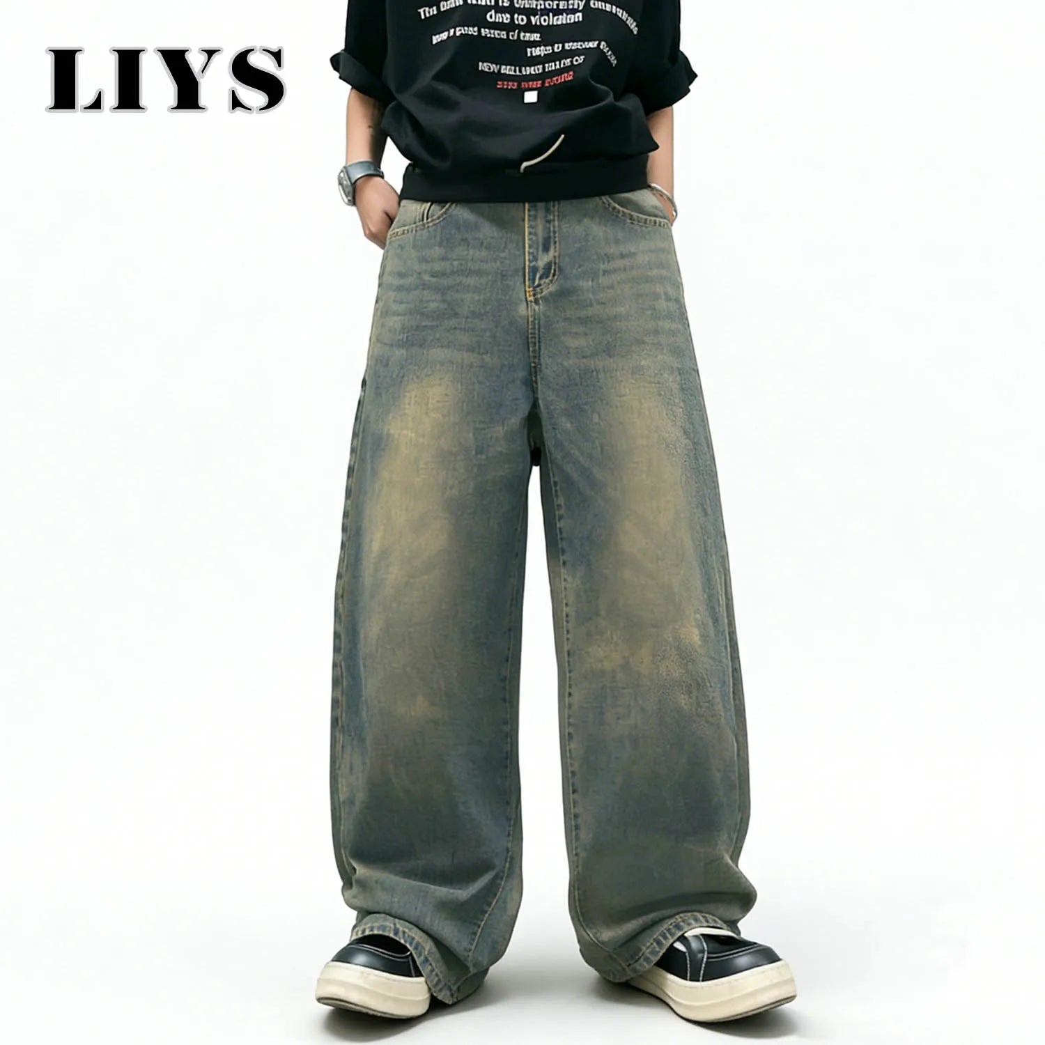 Ultra‑Baggy Wide‑Leg Jeans