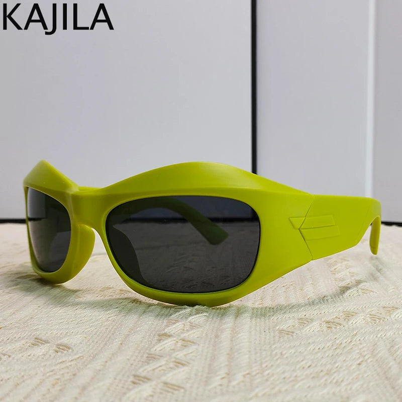 Cyber Y2K Punk Sunglasses Women Men Sports Square Sun Glasses for Ladies 2025 Luxury Brand Steampunk Sliver Eyewear Shades UV400