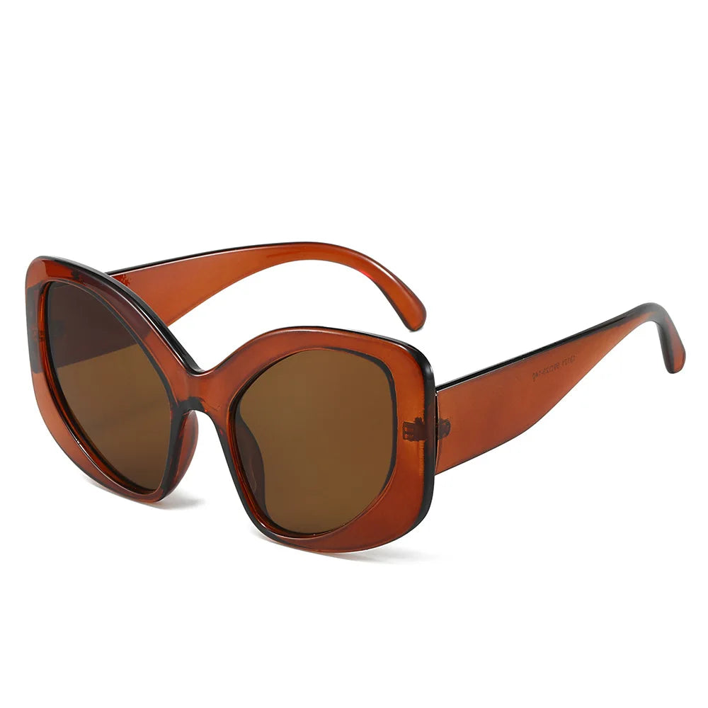 New Modern Cat Eye Y2k Sunglasses Women 2024 Luxury Brand Designer Sun Glasses for Ladies Oversized Shades Retro 2000's Eyewear