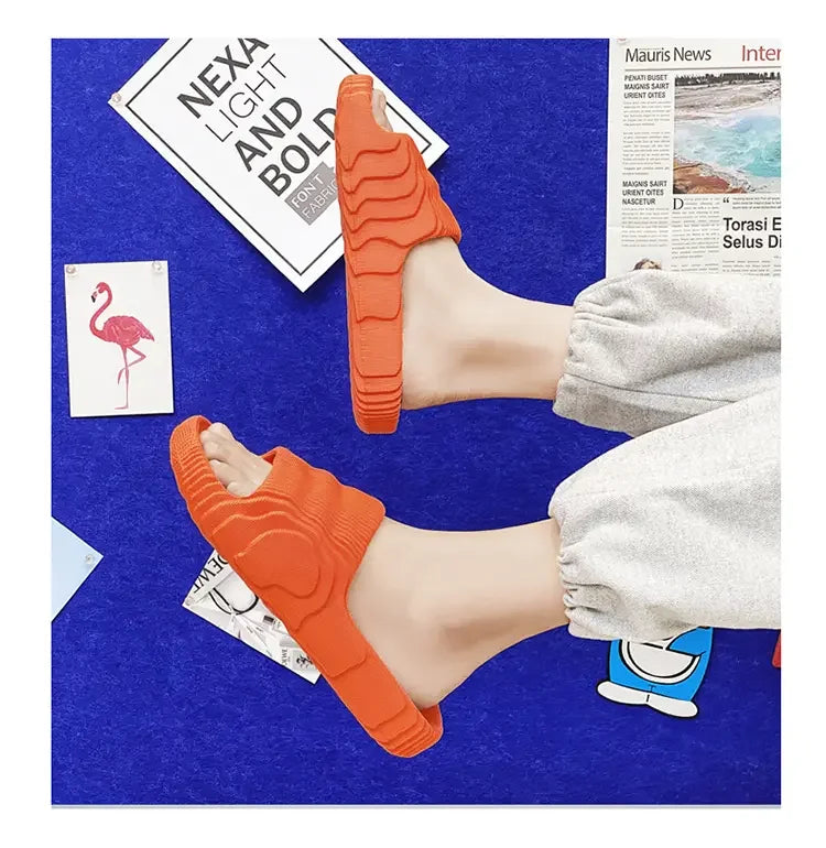 Unisex Summer EVA Platform Slippers — Soft‑Sole Open‑Toe Beach Slides for Women & Men (Sizes 29–46)