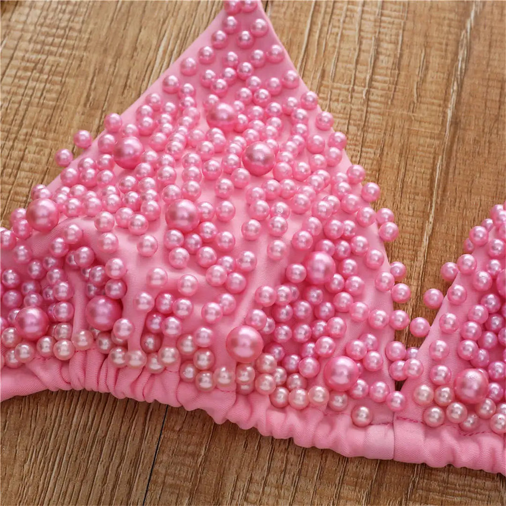 Luxury Pearl Halter Mini Bikini