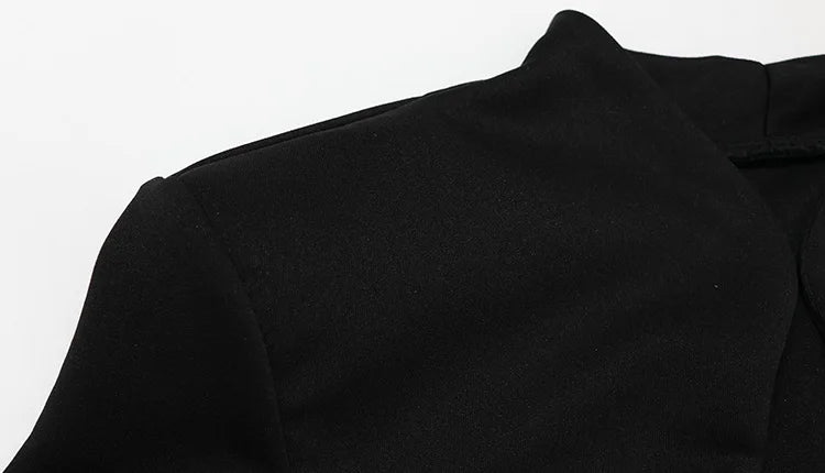 Ahagagag Fashion Women's Tops Sexy Regular Long Sleeves Hollow Out Solid Skinny Zipper Half High Collar Casual Streetwear Basic