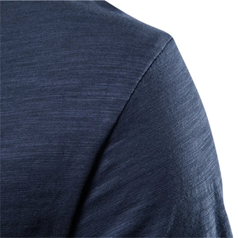 Men’s 100% Cotton Thin Summer T‑Shirt – Soft Breathable O‑Neck Casual Fitness Top