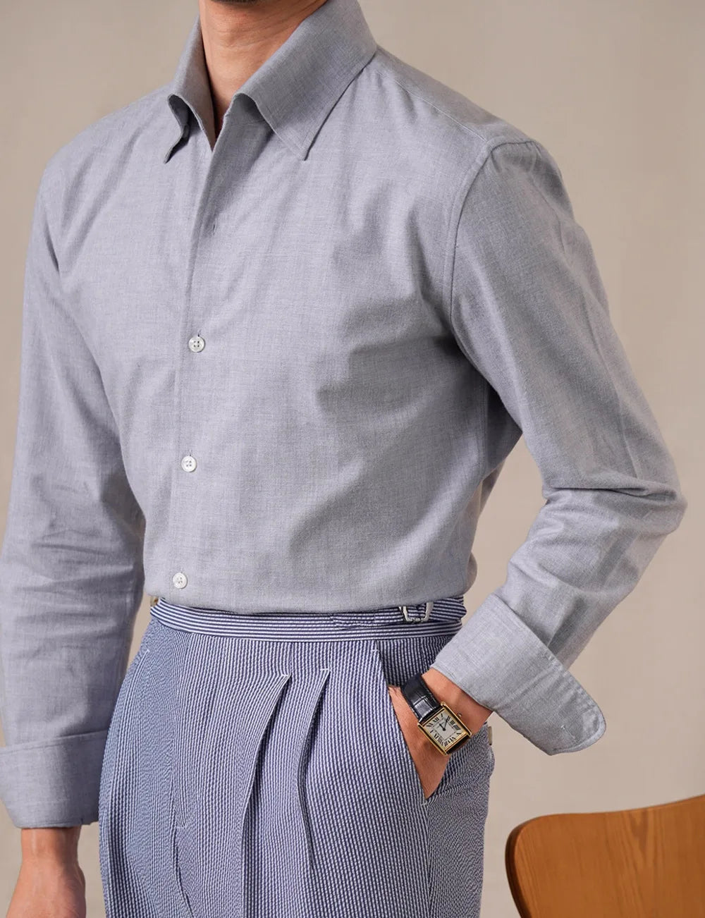 100% Cotton Blend Business Formal Men Shirts Italian Style One-Piece Collar Long Sleeve Shirt Men 2026 Casual Camiseta Masculina