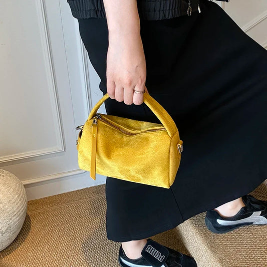 Fashionable Retro Mini PU Leather Shoulder Bags for Women Bucket Crossbody Bag 2026 Winter Luxury Designer Purses and Handbags