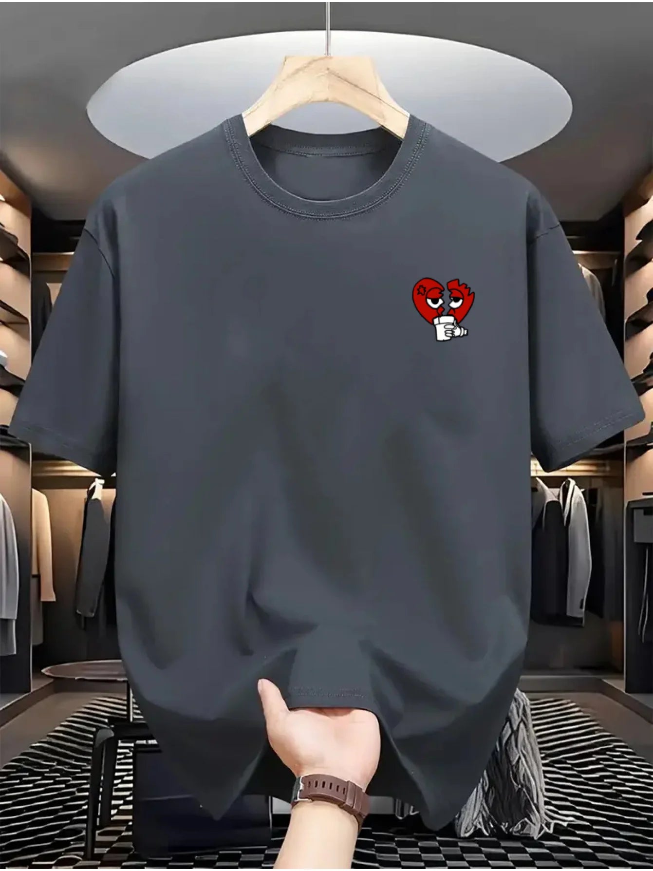 Heavy Cotton Heart‑Design T‑Shirt