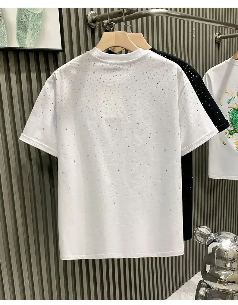 Men’s Rhinestone Rivet T‑Shirt